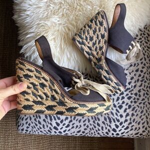 Tory Burch wedge espadrille size 10